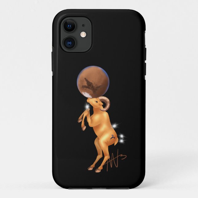 Funda De Case-Mate Para iPhone Astro Aries Mars Zodiac (Reverso)