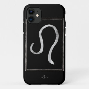 Funda Para iPhone 11 Astrología plateada Leo hammery estrella de cumple