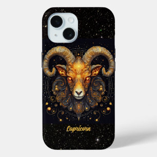 Funda Para iPhone 15 Astrología Zodiac de Capricornio Dic/Jan Cumpleaño