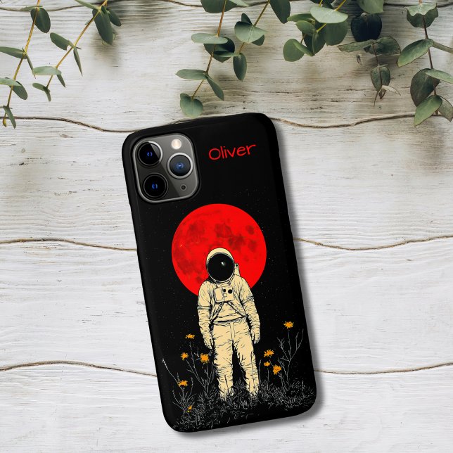Funda De Case-Mate Para iPhone Astronauta bajo la luna roja (Subido por el creador)