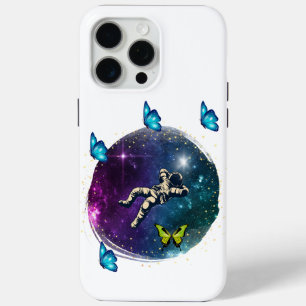Funda Para iPhone 15 Pro Max astronauta con mariposa