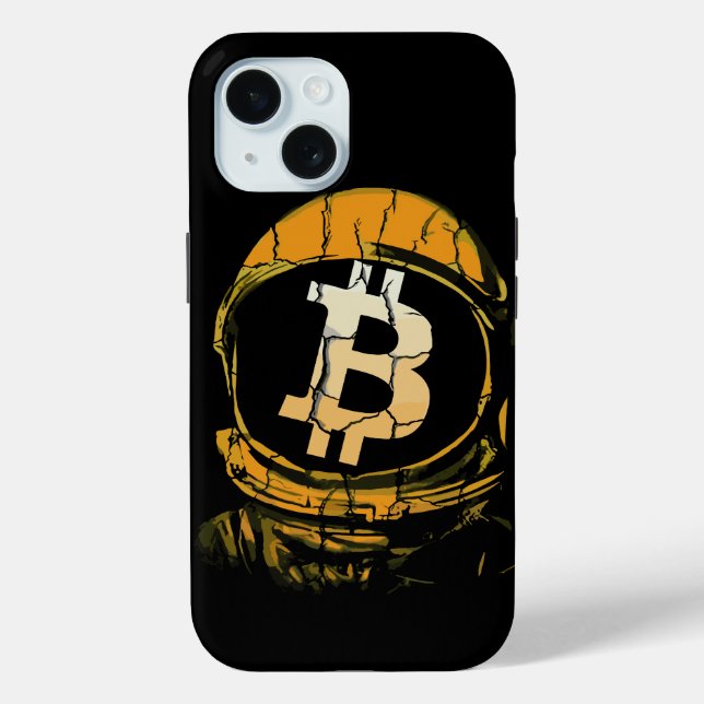 Funda De Case-Mate Para iPhone Astronauta de Bitcoin-Crypto (Reverso )