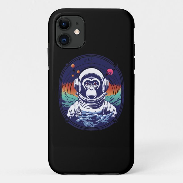 Funda De Case-Mate Para iPhone Astronauta de mono espacial (Reverso)