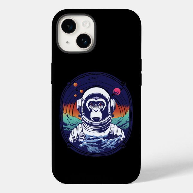 Funda De Case-Mate Para iPhone Astronauta de mono espacial (Reverso )