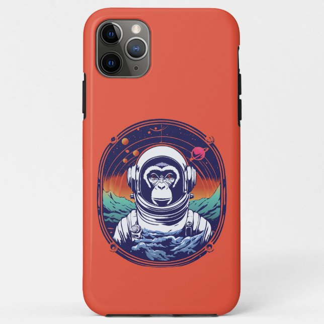 Funda De Case-Mate Para iPhone Astronauta de mono espacial (Reverso)
