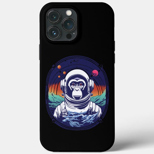 Funda De Case-Mate Para iPhone Astronauta de mono espacial (Reverso )