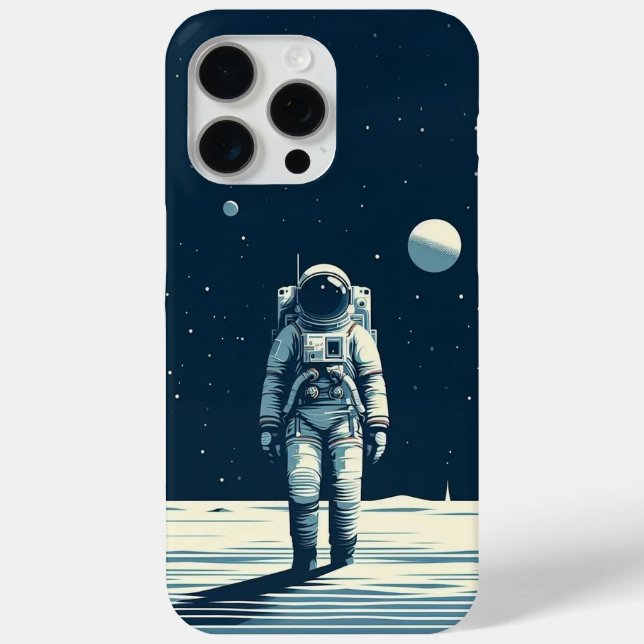 Funda De Case-Mate Para iPhone Astronauta en el planeta (Reverso )