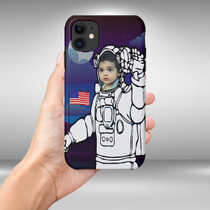 Funda Para iPhone 11 Astronauta En La Luna Niño Del Espacio Ultraterres