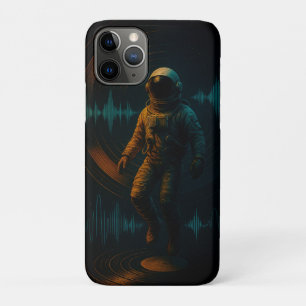 Funda Para iPhone 11 Pro Astronauta flotando en arte de sonido Glitchwave