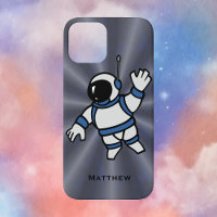 Astronauta personalizada con acentos azules en el