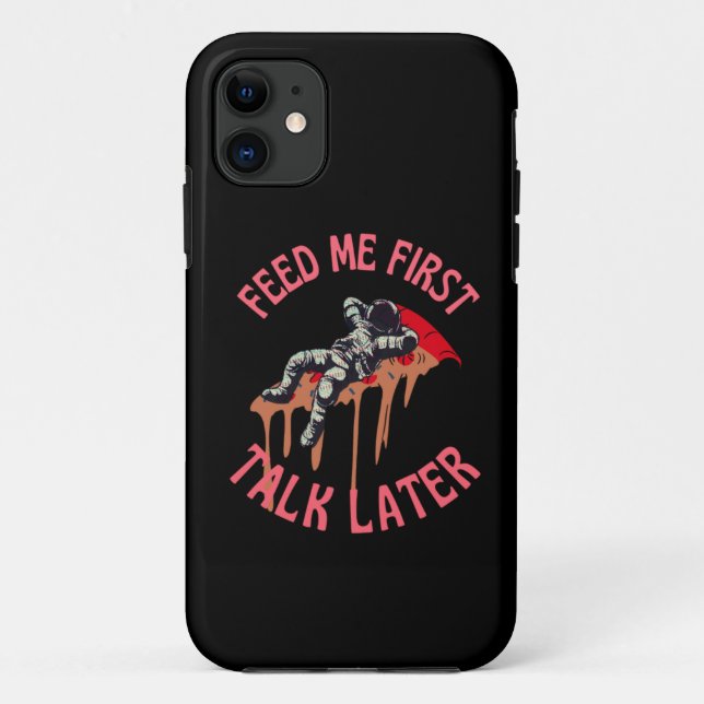 Funda De Case-Mate Para iPhone Astronauta Pizza Funny (Reverso)