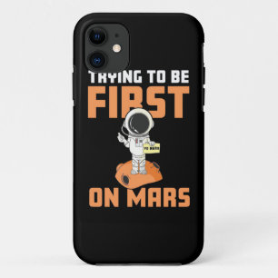 Funda Para iPhone 11 Astronauta Tratando De Ser El Primero En Marte