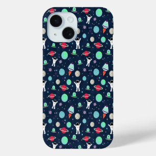 Funda Para iPhone 15 Astronautas Planetas Cohetes y Alienígenas