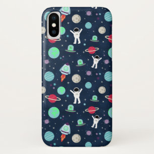 Funda Para iPhone X Astronautas Planetas Cohetes y Alienígenas