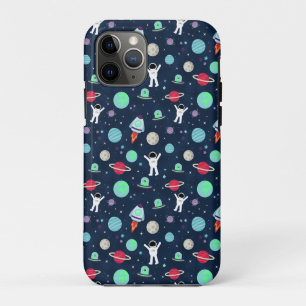 Funda Para iPhone 11 Pro Astronautas Planetas Cohetes y Alienígenas