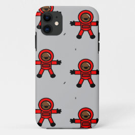 Funda Para iPhone 11 Astronautas rojos sobre gris