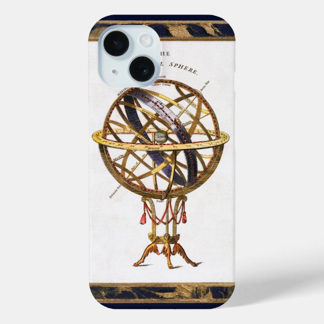 Funda De Case-Mate Para iPhone Astronomía Vintage, Esfera Artificial o Armilar (Reverso )