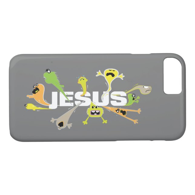 Funda De Case-Mate Para iPhone Asustado Jesús (Reverso (horizontal))