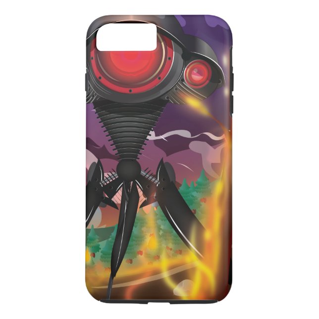 Funda De Case-Mate Para iPhone ¡Ataque con trípode de ciencia ficción para extran (Reverso)