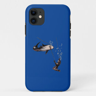 Funda Para iPhone 11 Ataque de tiburón a un viejo buceo de casco URM
