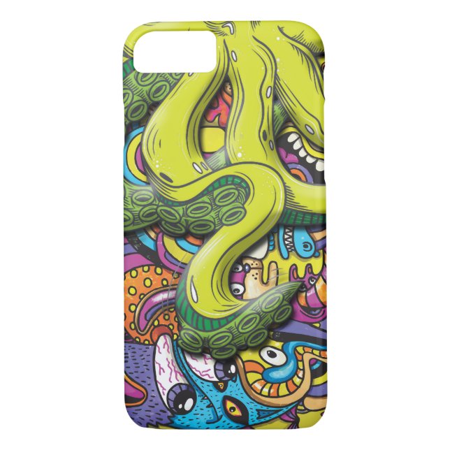 Funda De Case-Mate Para iPhone Ataque Octopus (Reverso)