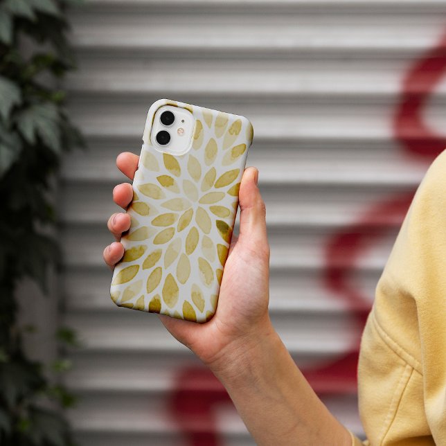 Funda De Case-Mate Para iPhone Ataques de pincel amarillo acuarela (Subido por el creador)