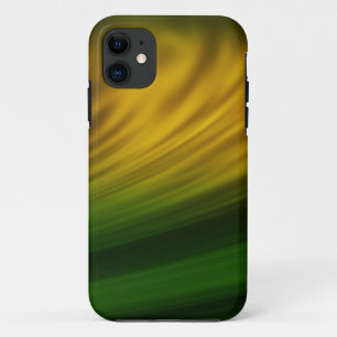 Funda Para iPhone 11 Ataques verdes, amarillos de pincel de pintura en 