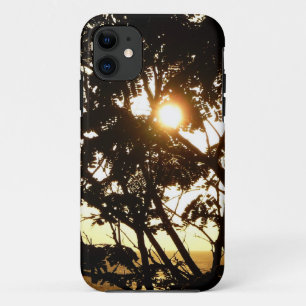 Funda Para iPhone 11 Atardecer a través de árboles en fotografía tropic