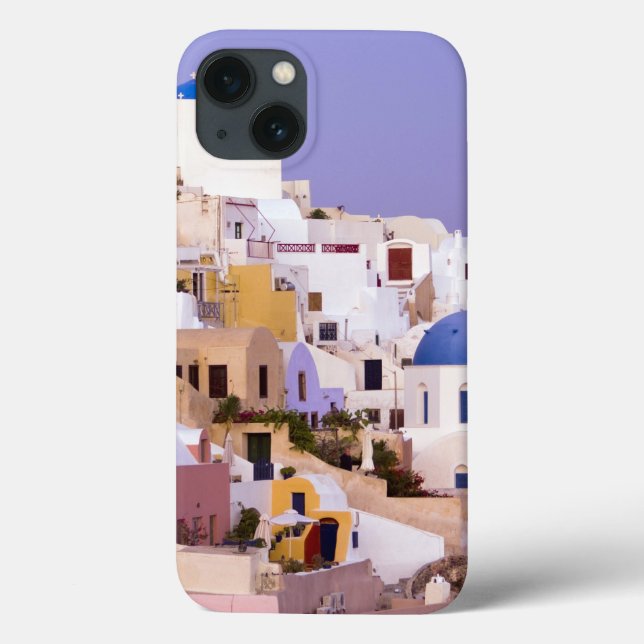Funda De Case-Mate Para iPhone Atardecer al óleo, Santorini 2 (Reverso)