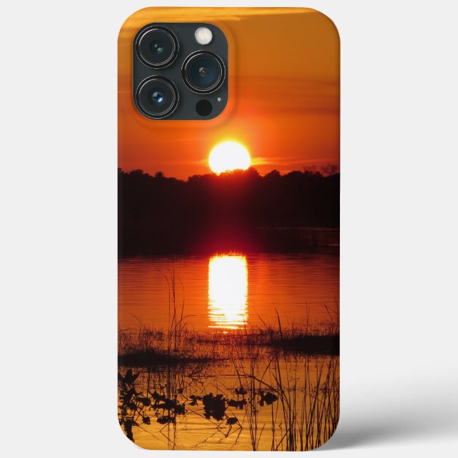 Funda De Case-Mate Para iPhone Atardecer con reflexión (Reverso )