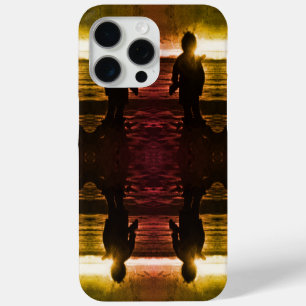 Funda Para iPhone 15 Pro Max Atardecer de cazador esquimal vintage USA alaska