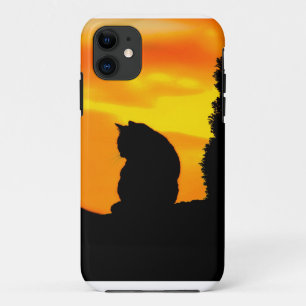Funda Para iPhone 11 Atardecer de gato