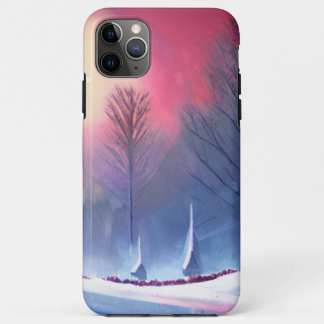 Funda Para iPhone 11 Pro Max Atardecer de invierno con árboles cubiertos de nie