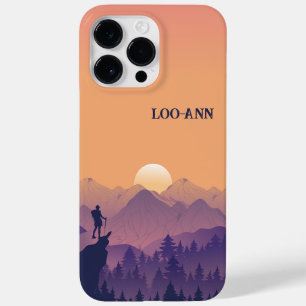 Funda Para iPhone 14 Pro Max De Case-Mate Atardecer de montaña violeta morada de montaña