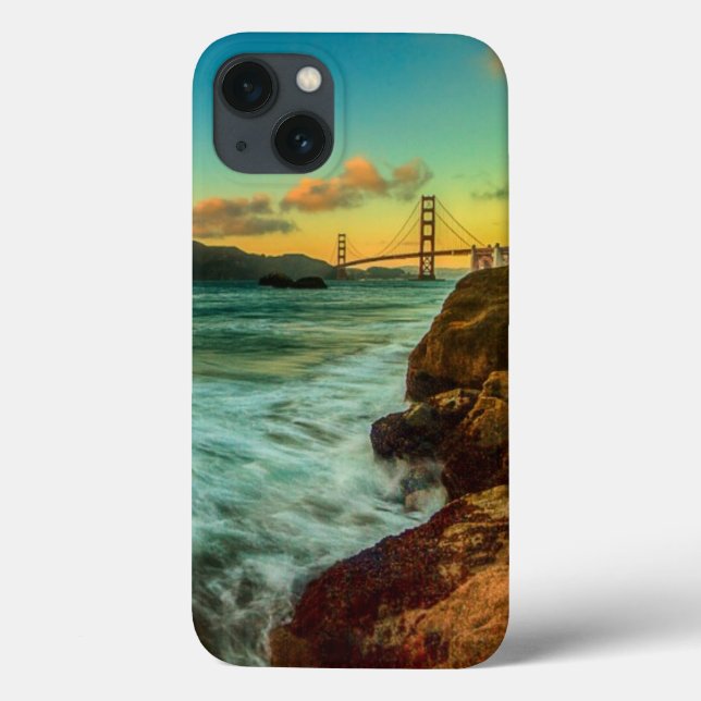 Funda De Case-Mate Para iPhone Atardecer en Baker Beach (Reverso)