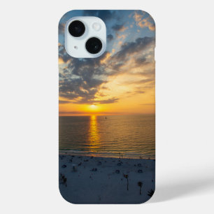 Funda Para iPhone 15 Atardecer en la playa de Clearwater