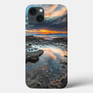 Funda Para iPhone 13 Atardecer en las piscinas de marea