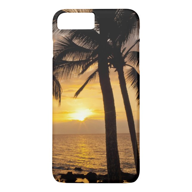 Funda De Case-Mate Para iPhone Atardecer en palmera (Reverso)