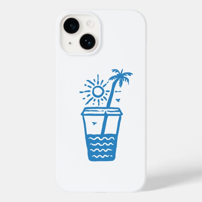 Funda De Case-Mate Para iPhone Atardecer en una copa de café (Reverso )