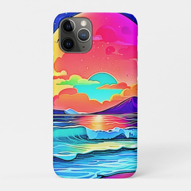 Funda De Case-Mate Para iPhone Atardecer Marítimo Vibrante (Reverso)