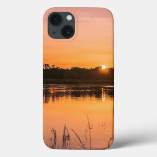 Funda Para iPhone 13 Atardecer-río-sol-paisaje-cielo