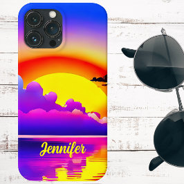 Funda Para iPhone 13 Pro Max Atardecer Sobre Agua Firma