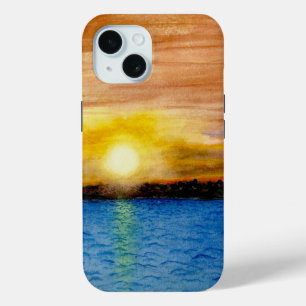 Funda Para iPhone 15 Atardecer sobre el agua