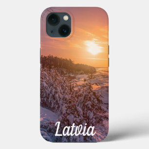 Funda Para iPhone 13 Atardecer sobre la costa del mar de nieve Funda-ma
