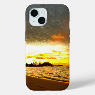Funda Para iPhone 15 Atardecer sobre las Maldivas