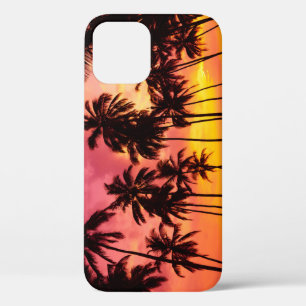 Funda Para iPhone 12 Atardecer tropical: Serenidad de la silueta de la 