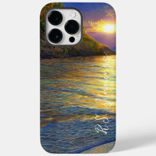 Funda Para iPhone 14 Pro Max De Case-Mate Atardecer tropical transparente en el océano