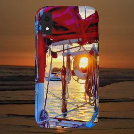 Funda Para iPhone 14 De Case-Mate Atardecer y veleros en el estuche de teléfono de l
