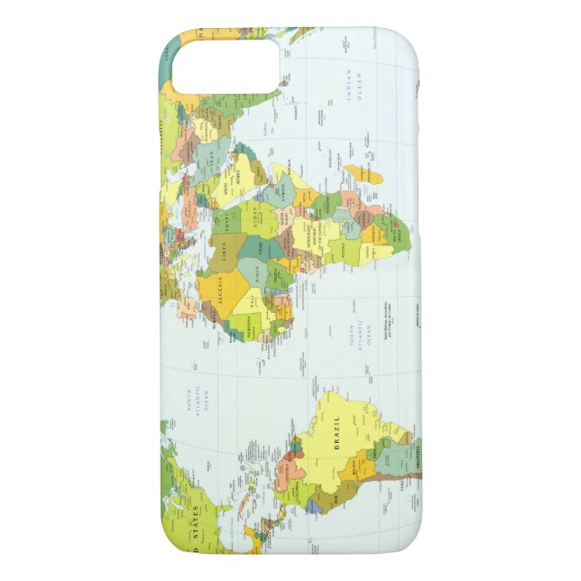 Funda De Case-Mate Para iPhone Atlas del País del Mapa Mundial (Reverso)