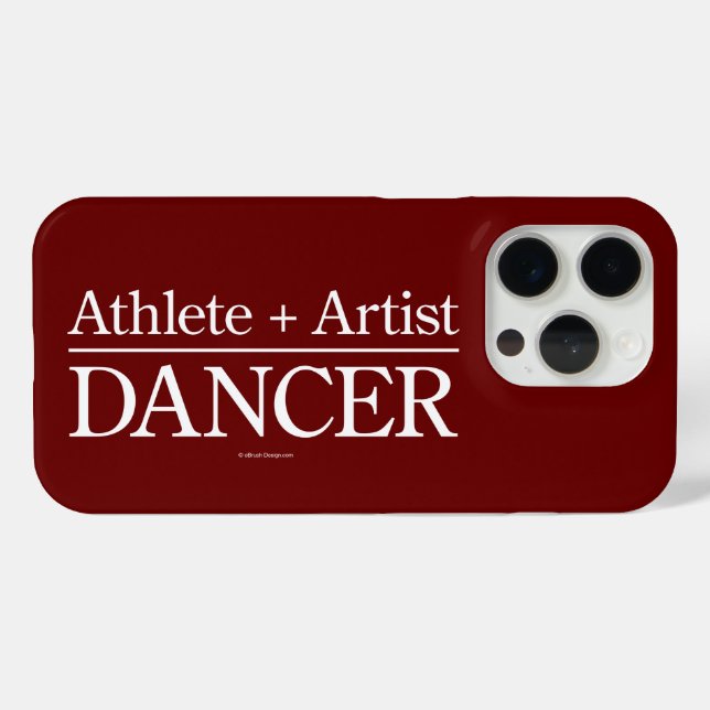 Funda De Case-Mate Para iPhone Atleta + artista = estuche para iPhone de bailarín (Reverso Horizontal)